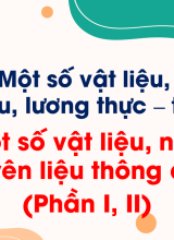 Bài 8. Một số vật liệu, nhiên liệu và nguyên liệu thông dụng (Phần I, II)